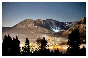 Ausblick auf Oberstdorf bei Nacht